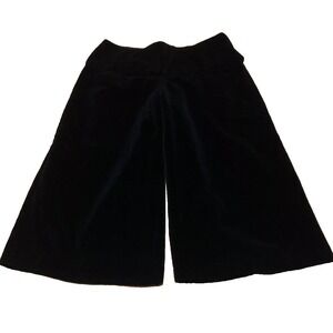 Notice Women Black Velvet Capri Cropped  Pants  sz 8